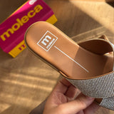 Sandália Moleca Rasteirinha Tiras Cruzadas